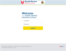 Tablet Screenshot of garethstevensinteractivelibrary.com